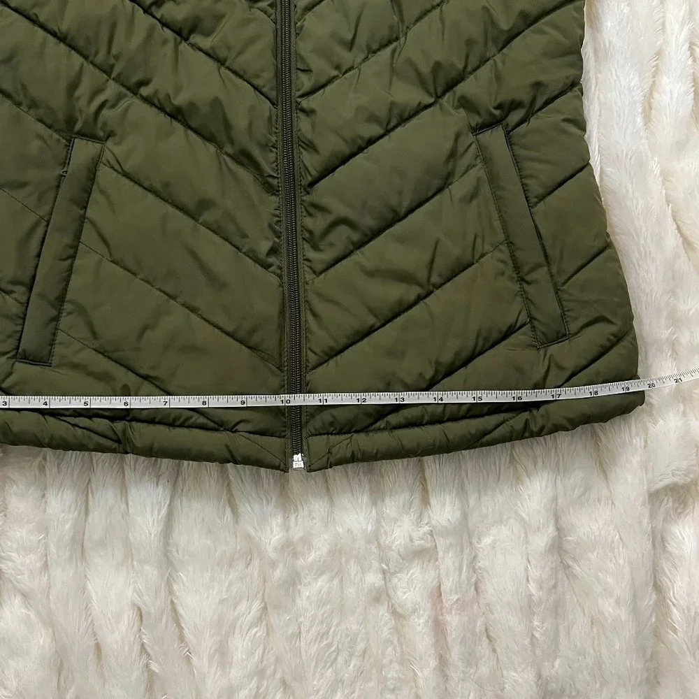 Gap Womens Puffer Vest Small Olive Green - Picture 6 of 10